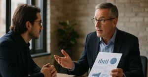 Financial Gravity Family Office Director advising a client on valuation strategies, highlighting how modern metrics drive firm value.